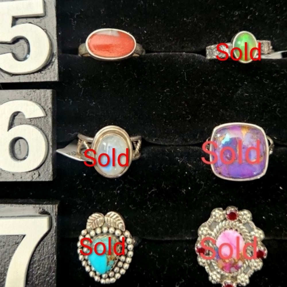 NEW Size 6 Genuine Sterling Silver Rings - Picture 4 of 9